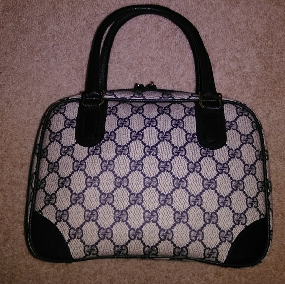 VTG Gucci Monogram Purse Blue - Picture 3 of 8